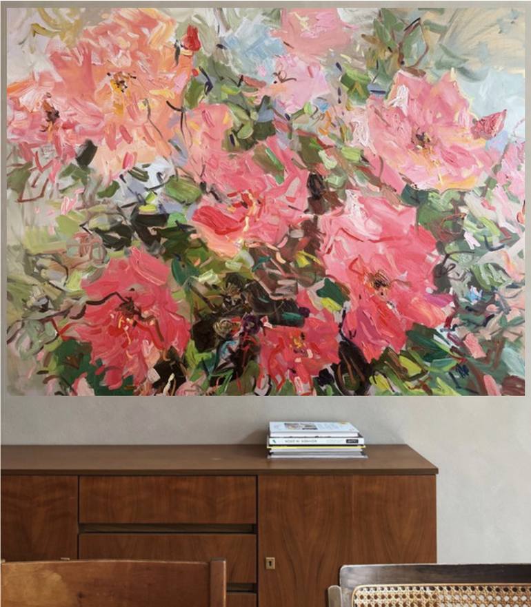 Original Impressionism Floral Painting by Lilia Orlova-Holmes