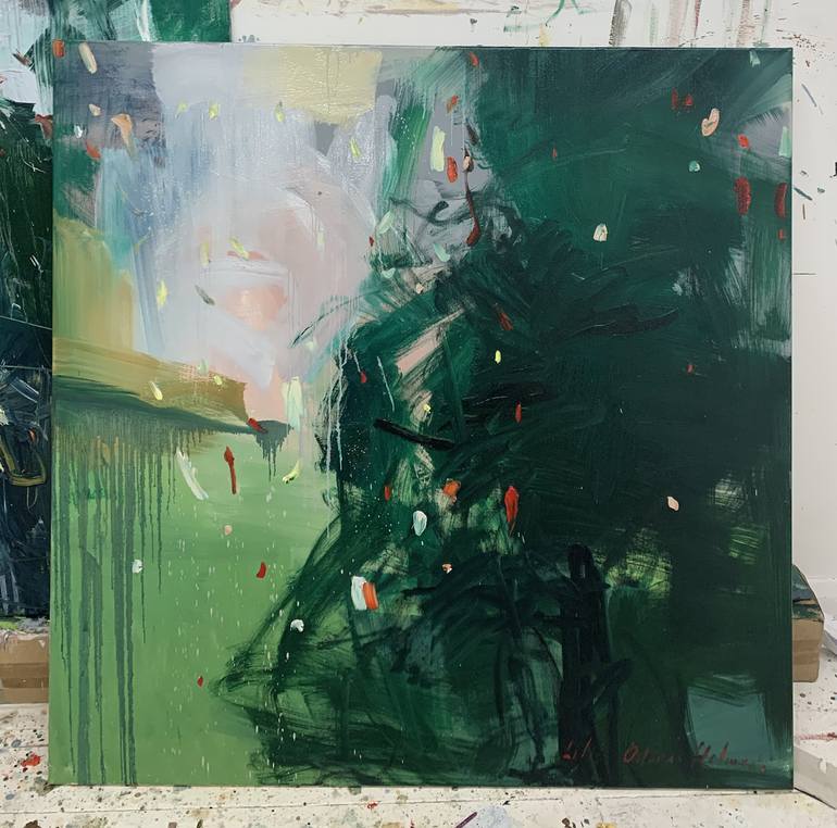 Evergreen Painting by Lilia Orlova-Holmes | Saatchi Art