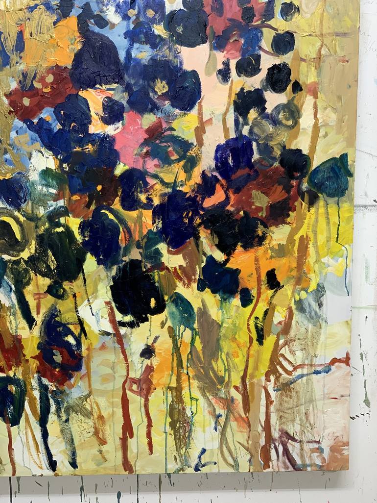 Original Abstract Floral Painting by Lilia Orlova-Holmes