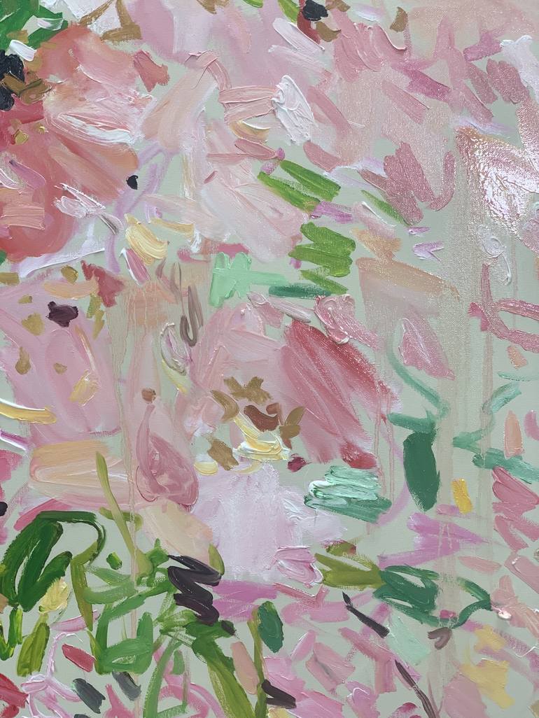 Original Abstract Floral Painting by Lilia Orlova-Holmes