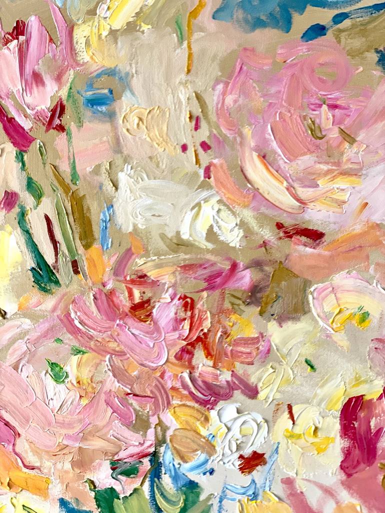 Original Abstract Floral Painting by Lilia Orlova-Holmes