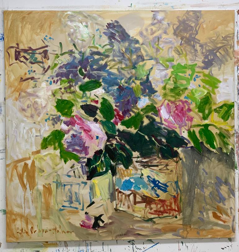 Original Impressionism Floral Painting by Lilia Orlova-Holmes