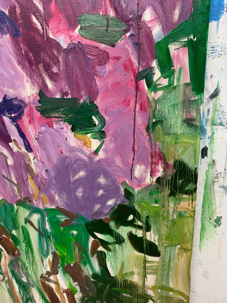 Original Abstract Garden Painting by Lilia Orlova-Holmes