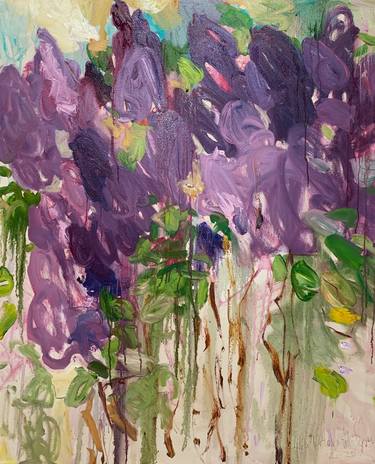 Original Abstract Garden Paintings by Lilia Orlova-Holmes