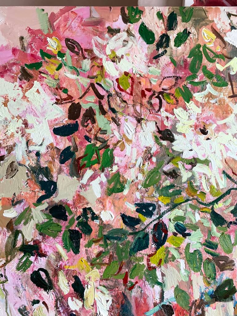 Original Expressionism Floral Painting by Lilia Orlova-Holmes