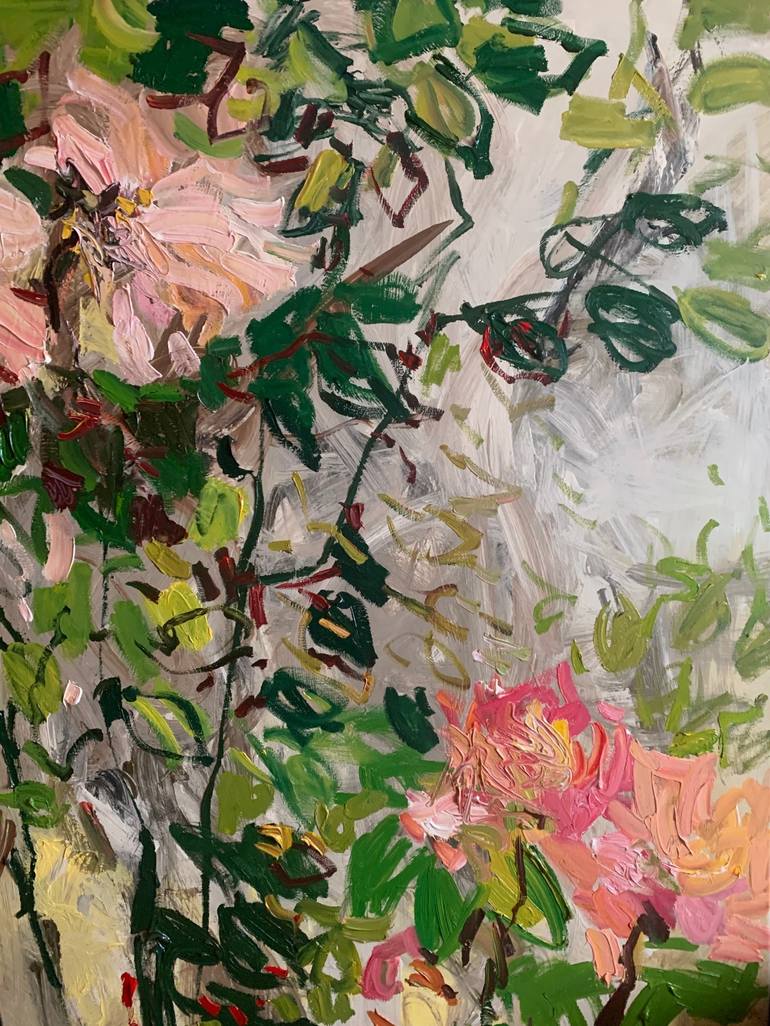 Original Impressionism Garden Painting by Lilia Orlova-Holmes