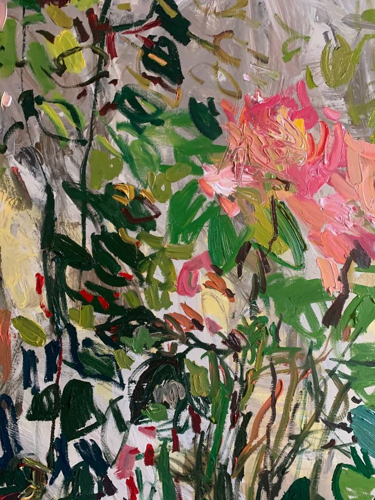 Original Garden Painting by Lilia Orlova-Holmes