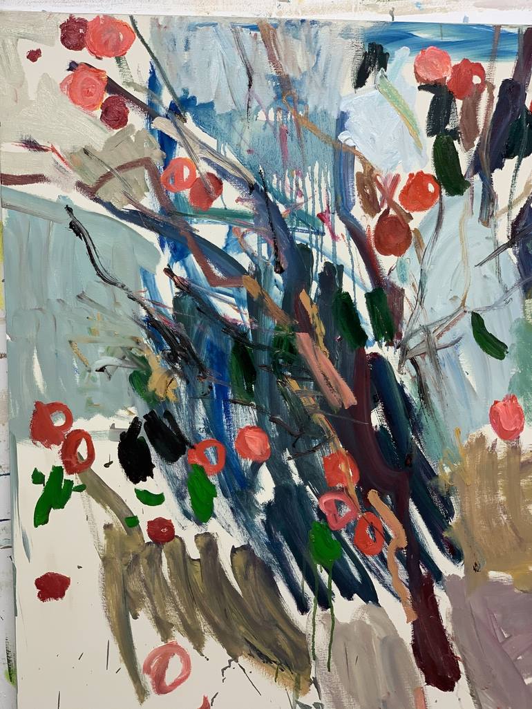 Original Abstract Garden Painting by Lilia Orlova-Holmes