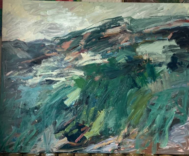 Original Abstract Landscape Painting by Lilia Orlova-Holmes