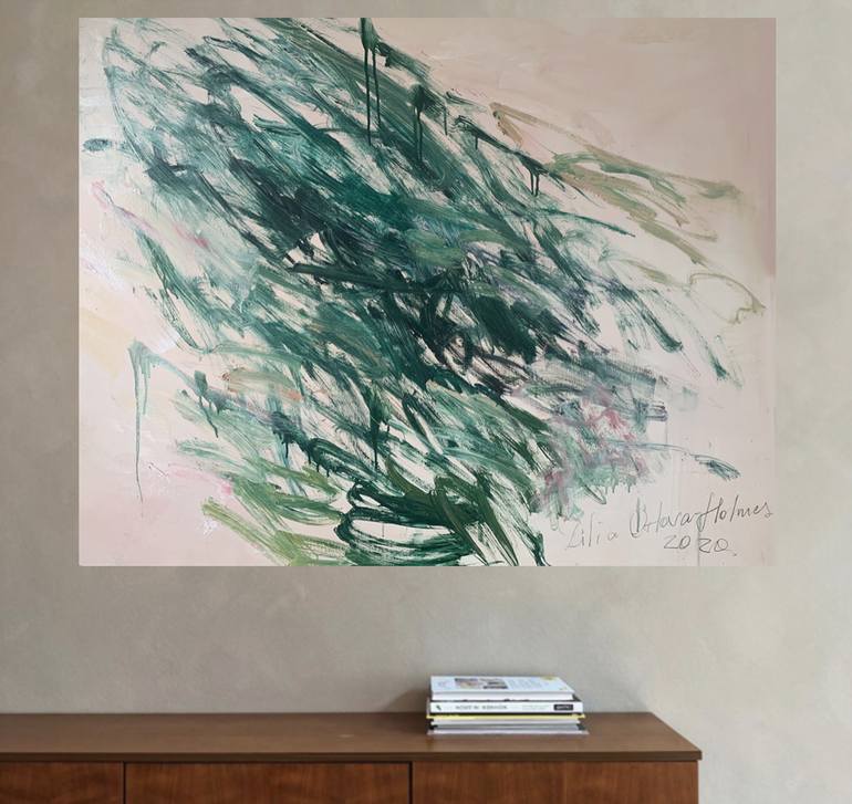 Original Abstract Expressionism Landscape Painting by Lilia Orlova-Holmes