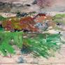 Large expressive and gestural abstract landscape painting.
oil on canvas
91x122cm.