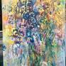 Large semi-abstract expressive and gestural painting.
The essence of flowers.