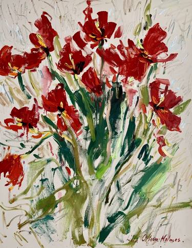 Print of Impressionism Floral Paintings by Lilia Orlova-Holmes