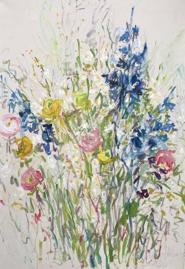 Print of Impressionism Floral Paintings by Lilia Orlova-Holmes