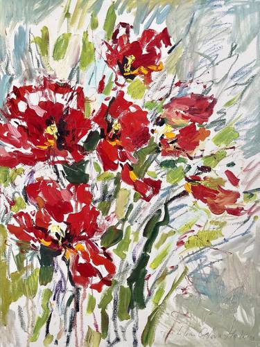 Print of Impressionism Floral Paintings by Lilia Orlova-Holmes