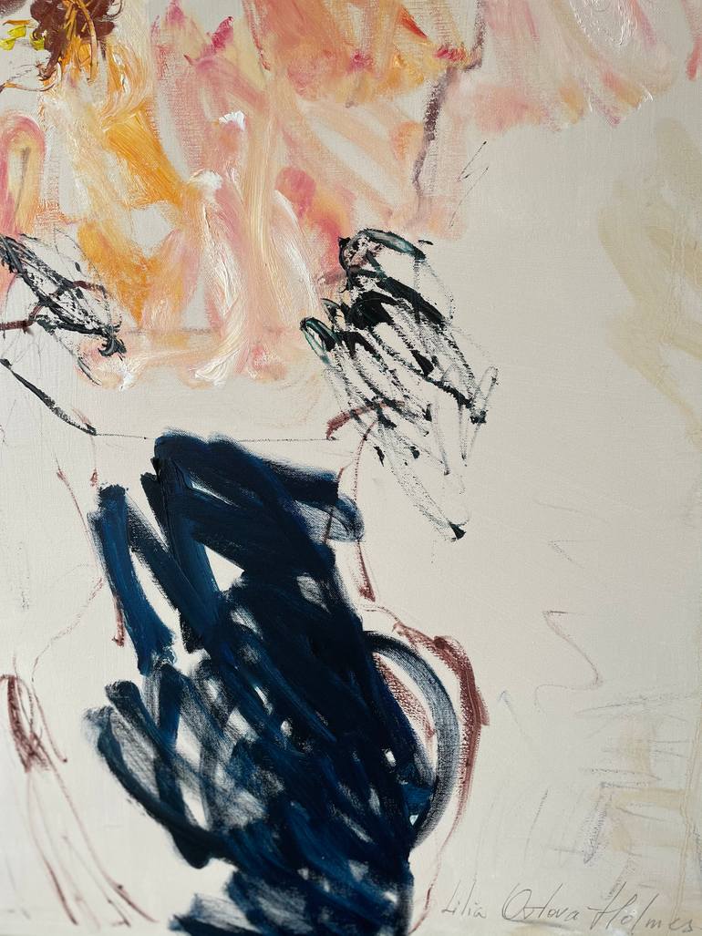 Original Abstract Floral Painting by Lilia Orlova-Holmes