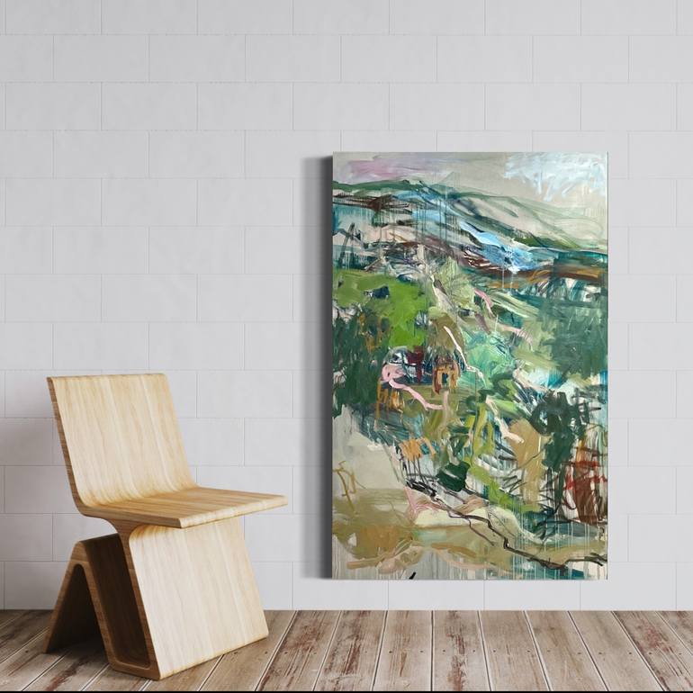 Original Abstract Landscape Painting by Lilia Orlova-Holmes