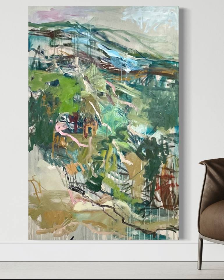 Original Abstract Landscape Painting by Lilia Orlova-Holmes