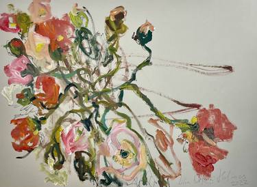 Print of Abstract Expressionism Floral Paintings by Lilia Orlova-Holmes
