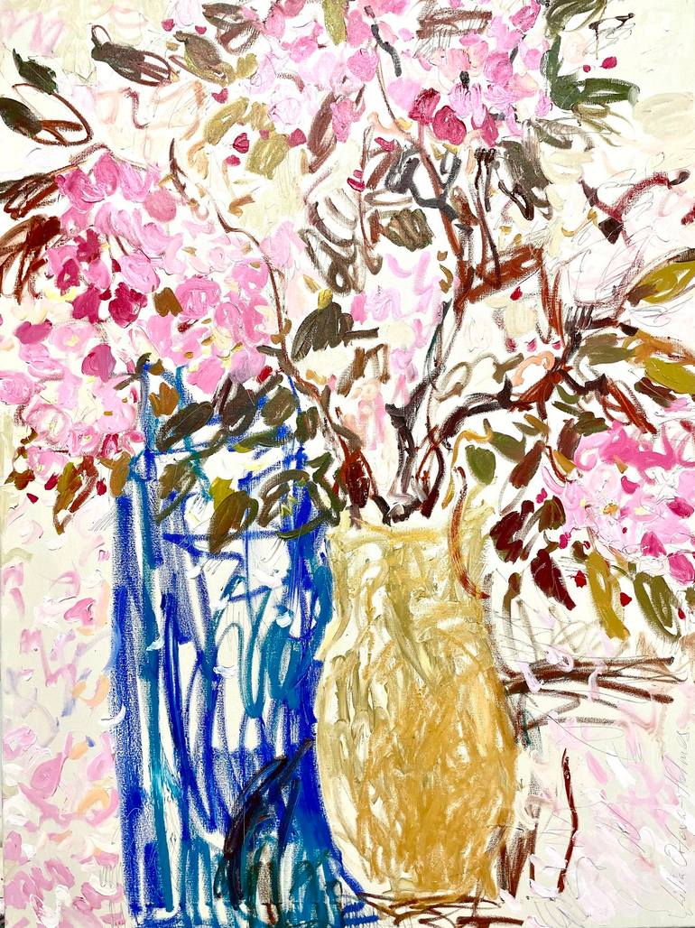 Original Abstract Floral Paintings by Lilia Orlova-Holmes