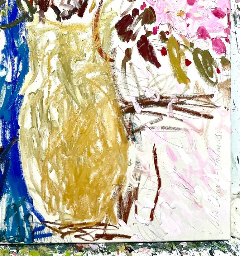 Original Abstract Floral Painting by Lilia Orlova-Holmes