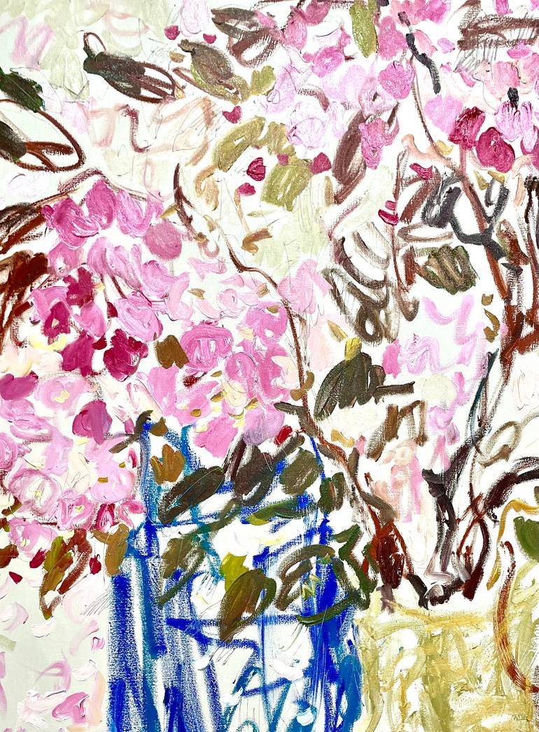 Original Abstract Floral Painting by Lilia Orlova-Holmes