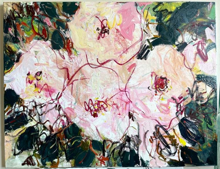 Original Expressionism Floral Painting by Lilia Orlova-Holmes