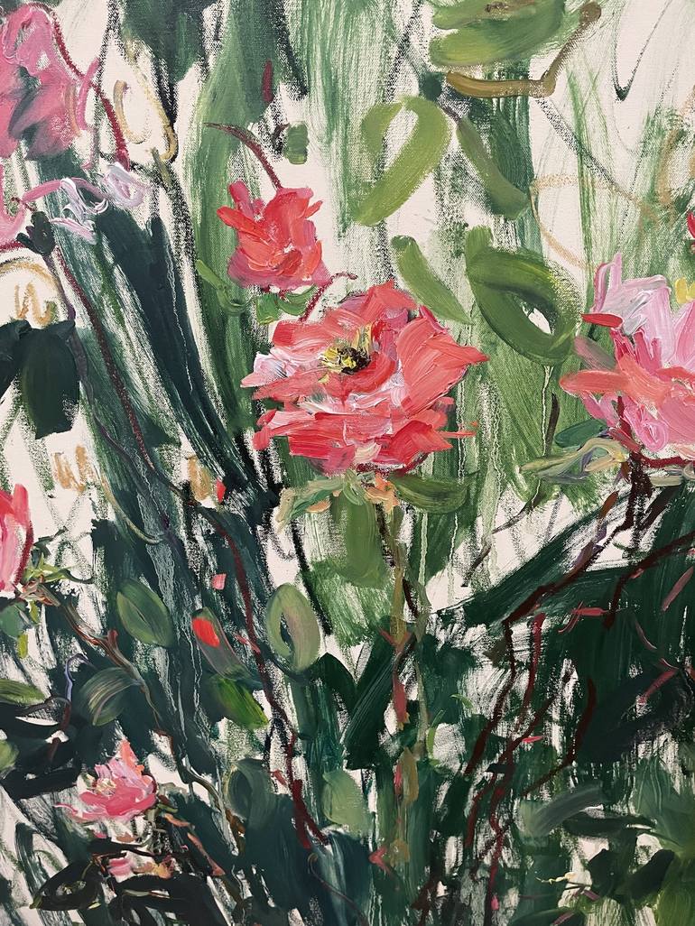 Original Expressionism Floral Painting by Lilia Orlova-Holmes