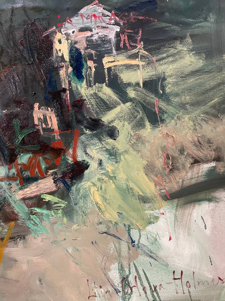 Original Abstract Expressionism Landscape Painting by Lilia Orlova-Holmes