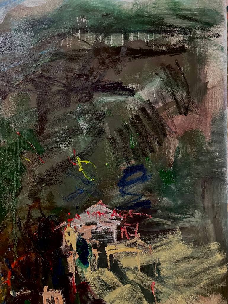 Original Abstract Expressionism Landscape Painting by Lilia Orlova-Holmes