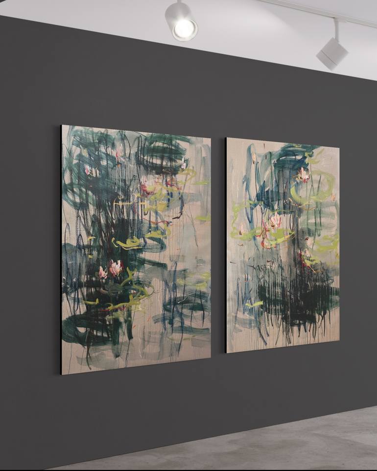 Original Abstract Expressionism Abstract Painting by Lilia Orlova-Holmes
