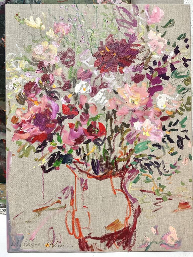 Original Floral Painting by Lilia Orlova-Holmes