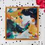 Framed in a gold wood floating frame