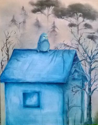 Blue parrot's state on foggy day thumb