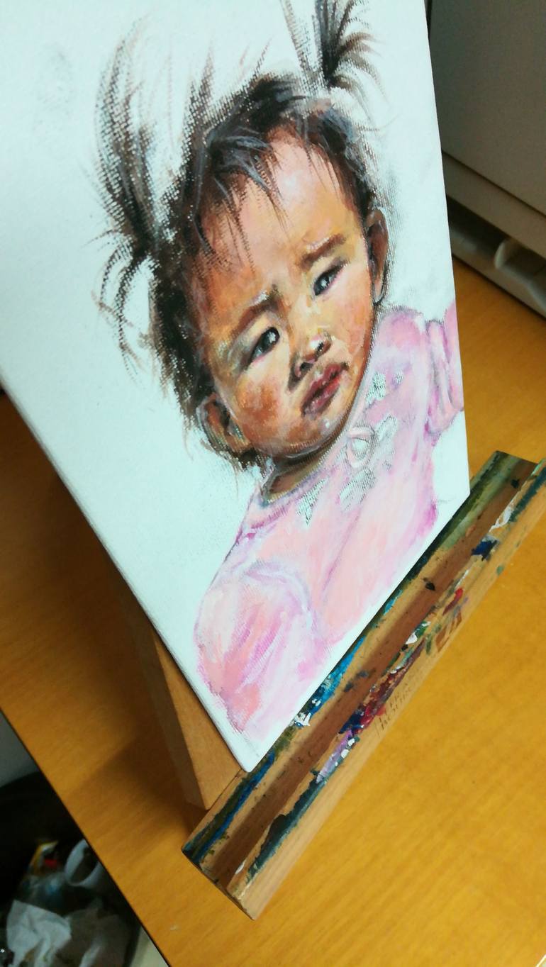 Original Portrait Painting by Karyn Shafique