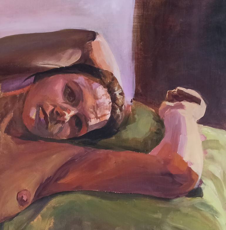 Original Realism Nude Painting by Suzana Dzelatovic