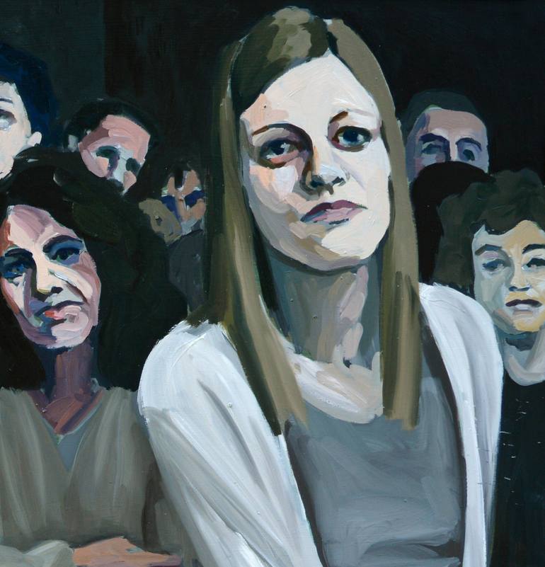Original Expressionism People Painting by Suzana Dzelatovic