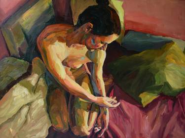 Original Expressionism Nude Paintings by Suzana Dzelatovic