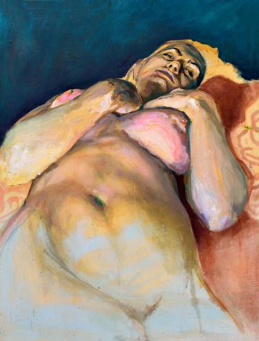 Original Art Deco Nude Paintings by Suzana Dzelatovic