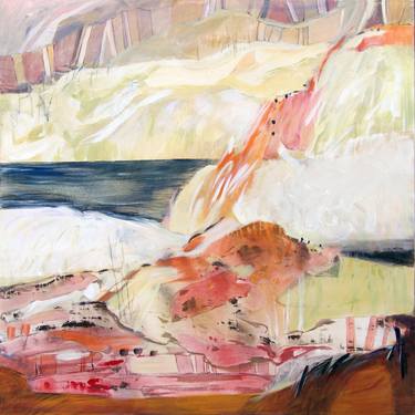 Original Abstract Expressionism Landscape Paintings by Eliane Saheurs