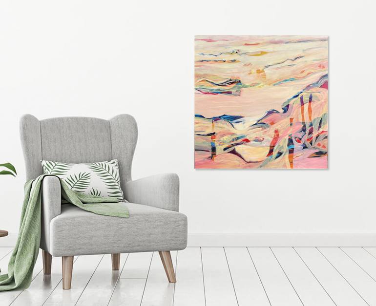 Original Abstract Expressionism Landscape Painting by Eliane Saheurs