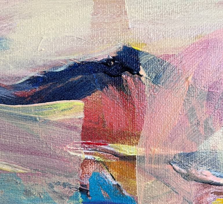 Original Abstract Expressionism Landscape Painting by Eliane Saheurs