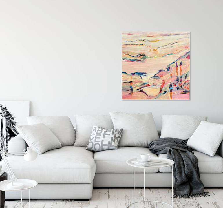 Original Abstract Expressionism Landscape Painting by Eliane Saheurs