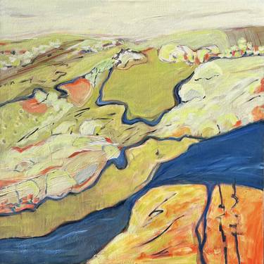 Original Abstract Expressionism Landscape Painting by Eliane Saheurs
