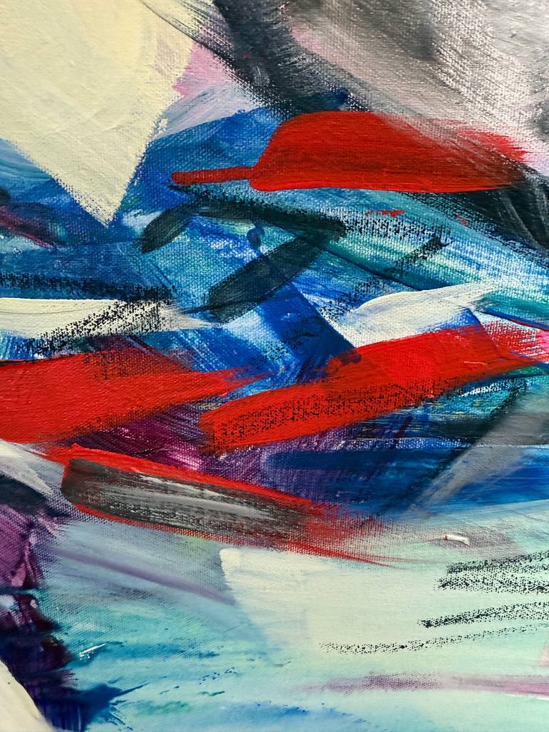 Original Abstract Expressionism Abstract Painting by Eliane Saheurs