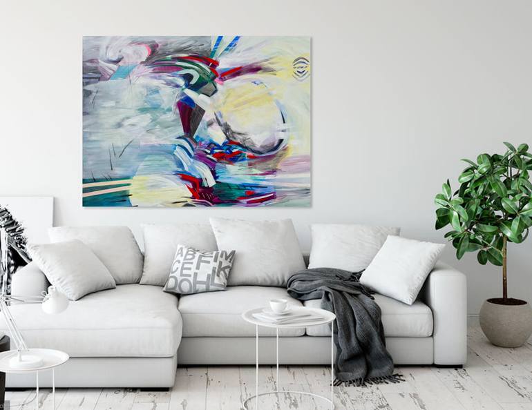 Original Abstract Expressionism Abstract Painting by Eliane Saheurs
