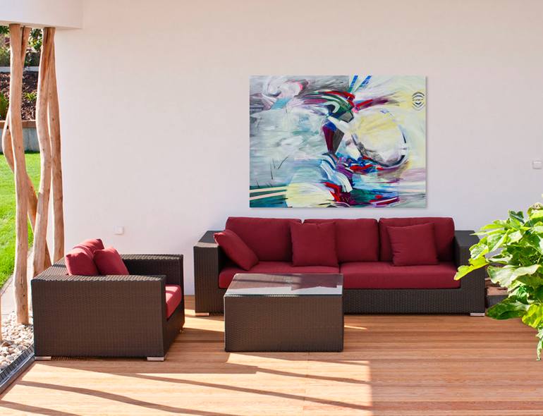 Original Abstract Expressionism Abstract Painting by Eliane Saheurs