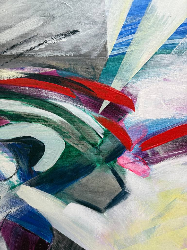 Original Abstract Expressionism Abstract Painting by Eliane Saheurs