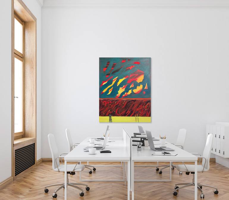 Original Abstract Expressionism Abstract Painting by Eliane Saheurs