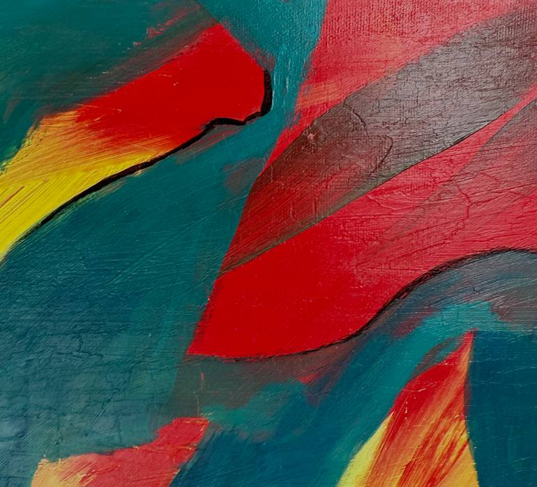 Original Abstract Expressionism Abstract Painting by Eliane Saheurs